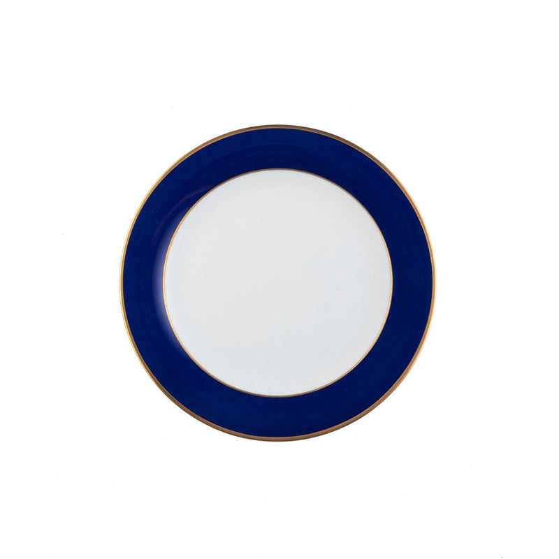 ColorSheen Navy & Gold Bread & Butter Plate, Ultra-White