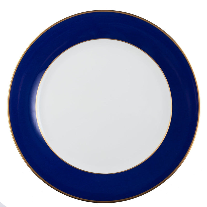 ColorSheen Navy & Gold Dinner Plate, Ultra-White