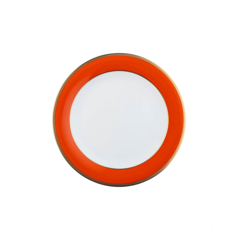 ColorSheen Orange & Gold Bread & Butter Plate, Ultra-White