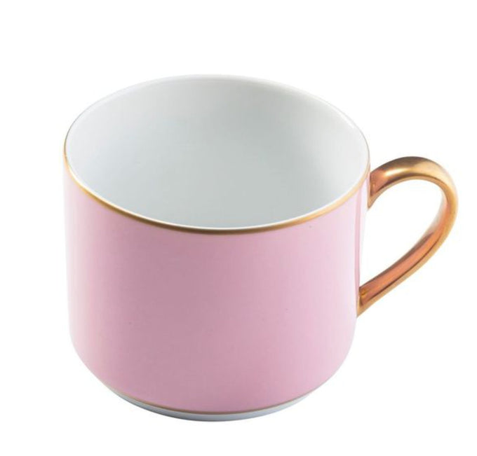 ColorSheen Pink & Gold Teacup, Ultra-White