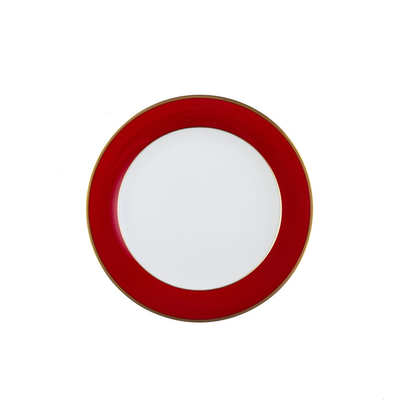 ColorSheen Red & Gold Bread & Butter Plate, Ultra-White