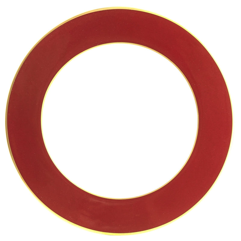 ColorSheen Red & Gold Charger, Ultra-White