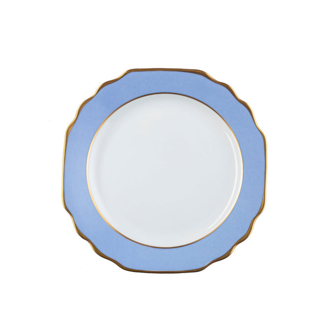 Georgian ColorSheen Light Blue & Gold Bread & Butter Plate, Ultra-White
