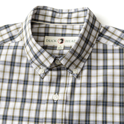 Long Sleeve Performance Poplin Sport Shirt - Joplin Plaid Navy