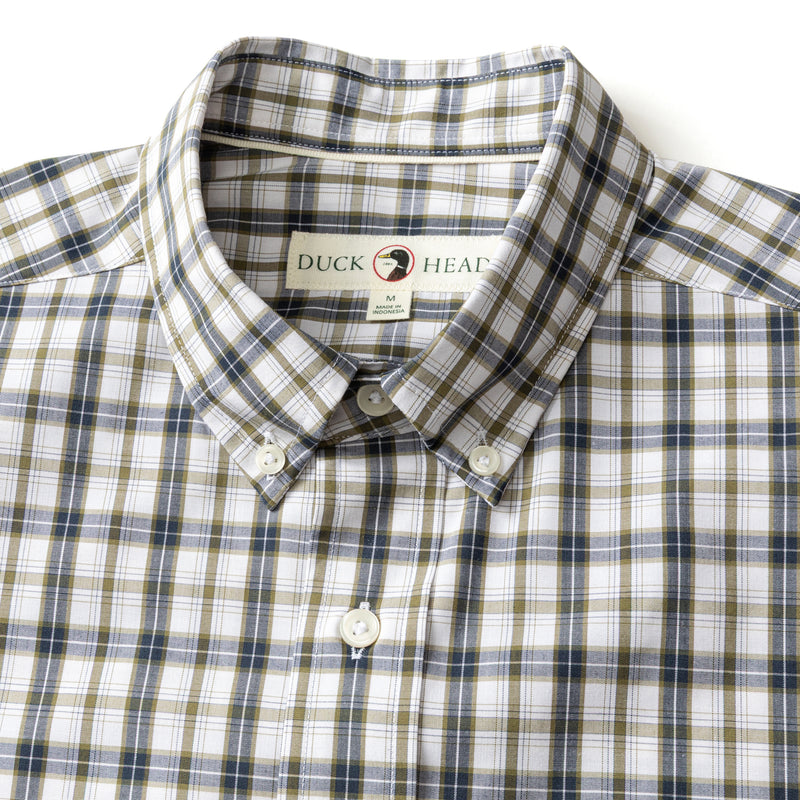 Long Sleeve Performance Poplin Sport Shirt - Joplin Plaid Navy