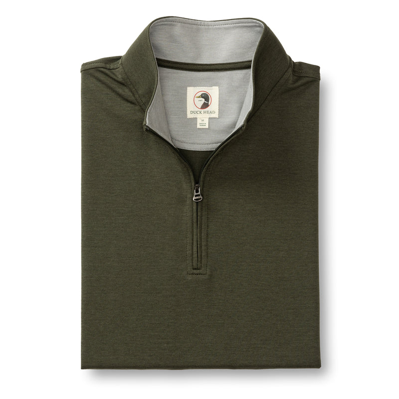Dunmore Performance 1/4 Zip Pullover - Olive