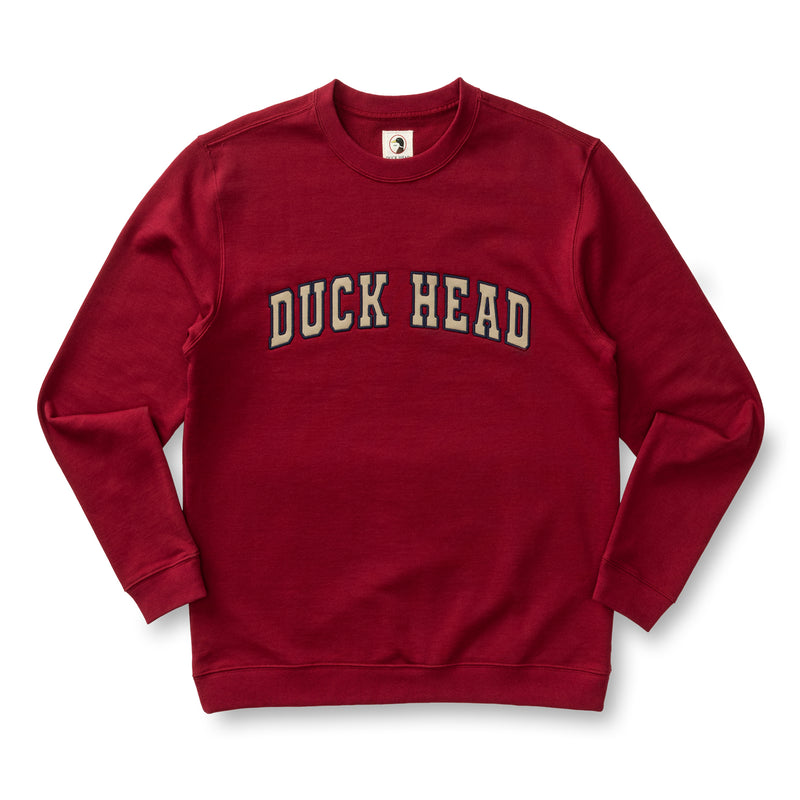 Applique Crewneck Sweatshirt - Deep Red