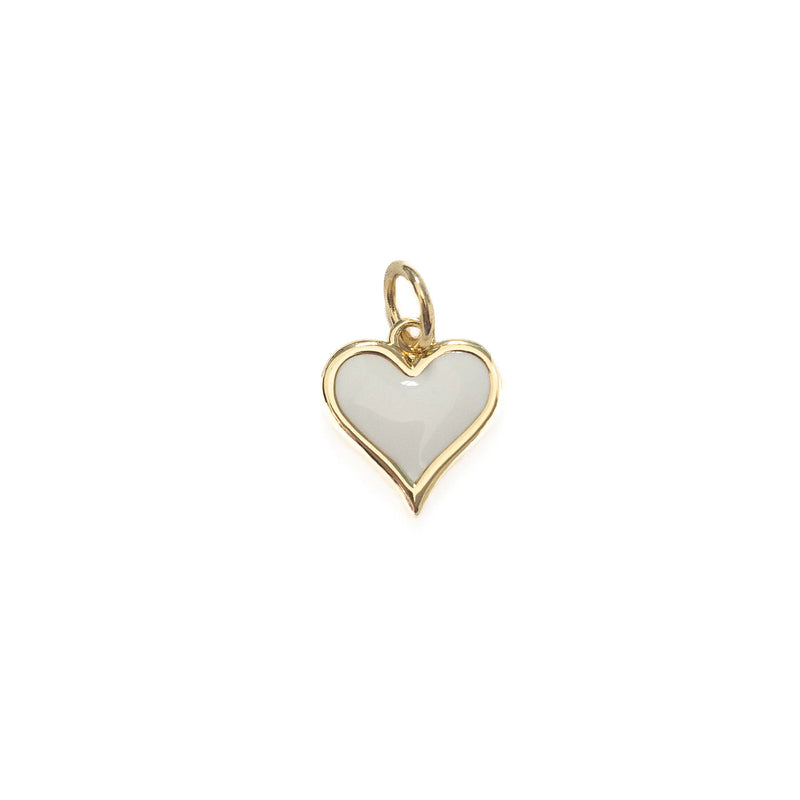 White Heart Charm