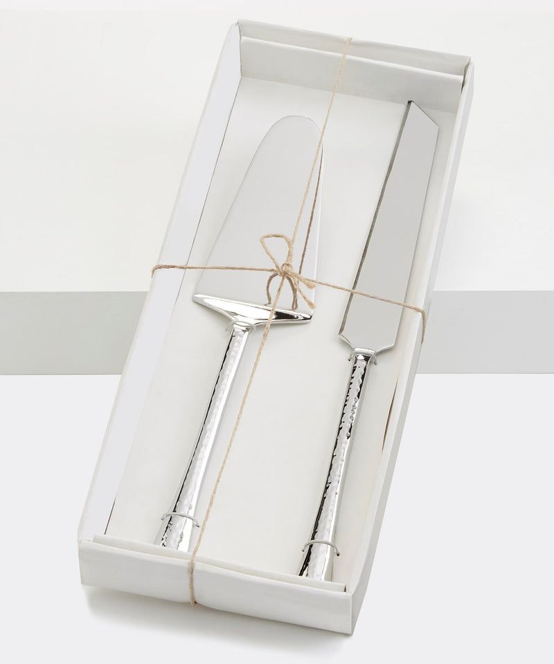 Stainless Steel Cake Servers Set- Silver