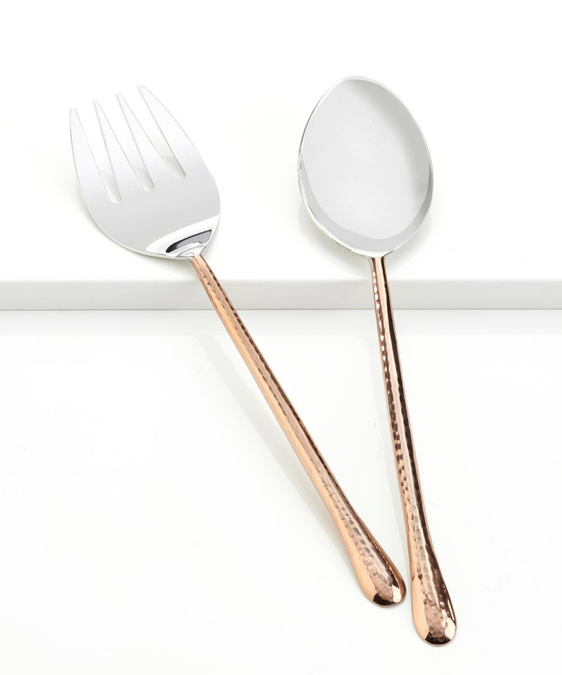 Stainless Steel Salad Servers- Copper
