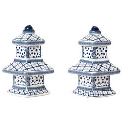 Porcelain Pagoda Salt and Pepper Shaker
