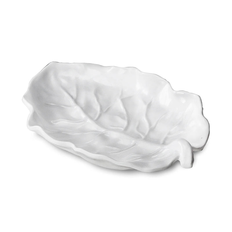 VIDA Lettuce Medium Leaf Platter- White