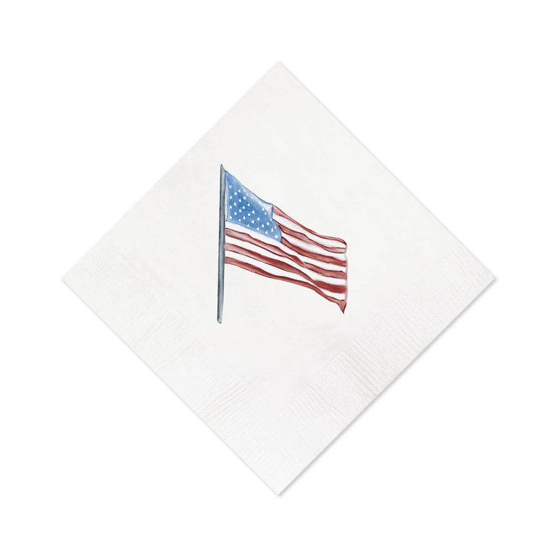 American Flag 4th of July Cocktail Napkins