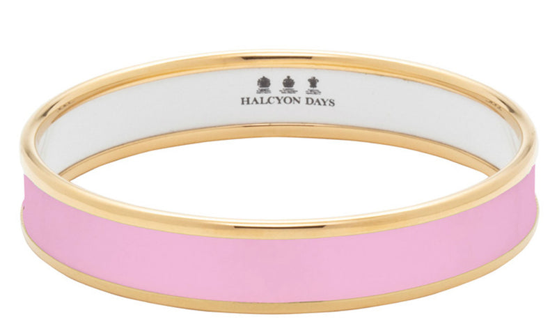 10mm Pale Pink & Gold Bangle Bracelet