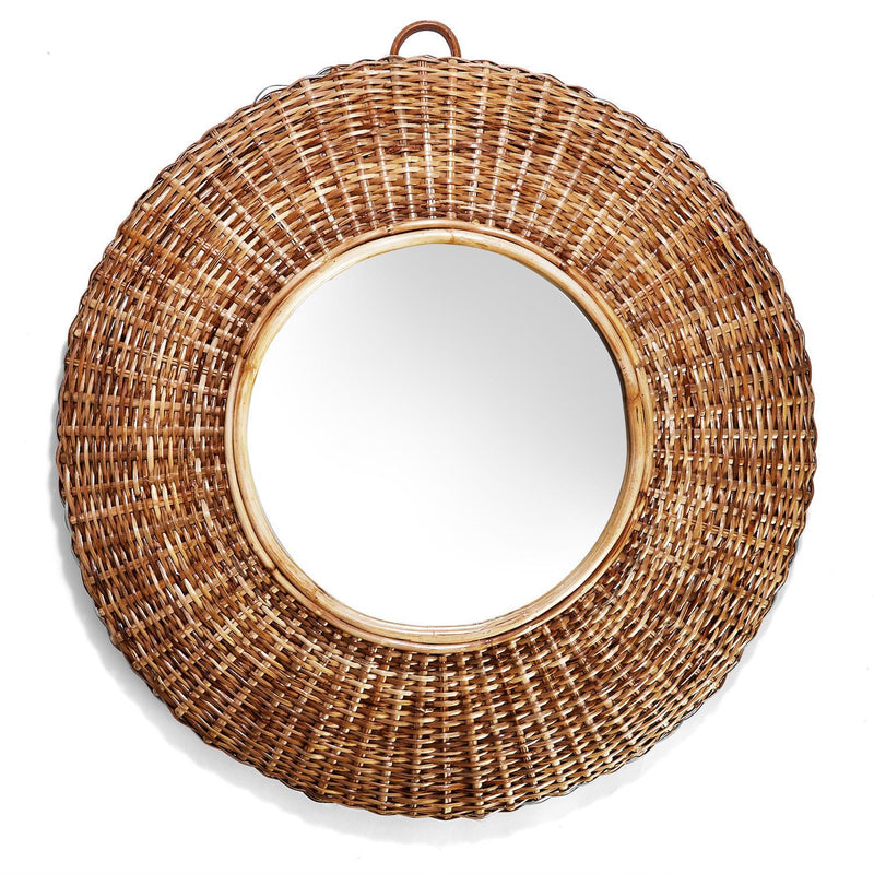 Woven Cane Hand-Crafted Wall Mirror