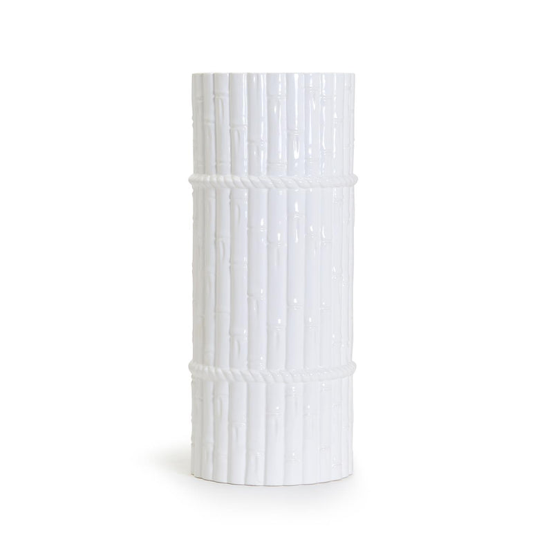 White Ceramic Bamboo Umbrella Stand