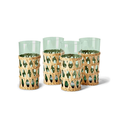 Countryside Chic Hand-Woven Lattice Drinking Glass