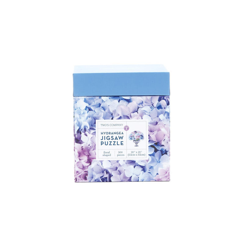 Blue and White Hydrangea Floral Arrangement Jigsaw Puzzle