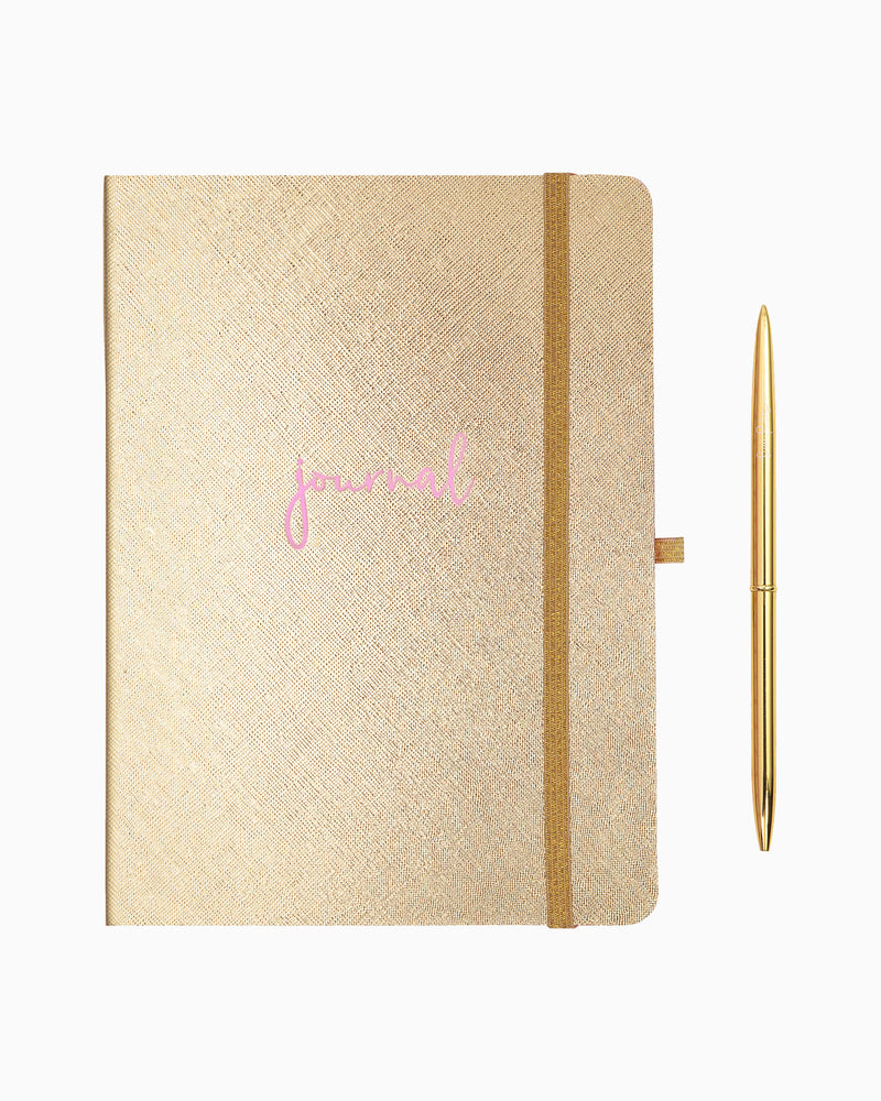 Journal with Pen- Gold