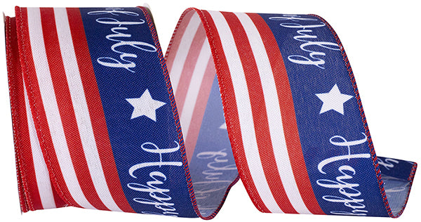 Flag "Happy 4th of July" Ribbon