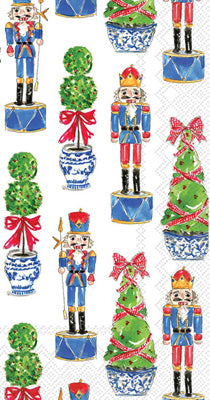 Nutcrackers & Topiary Guest Towel