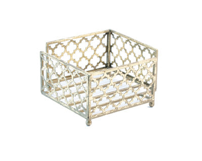 Gold Foil Trellis Cocktail Napkin Holder