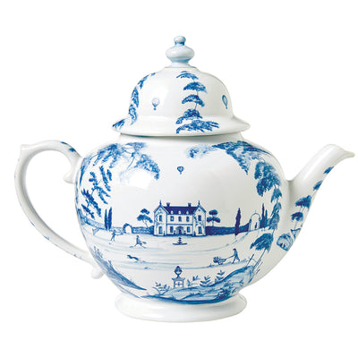 Country Estate Teapot- Delft Blue