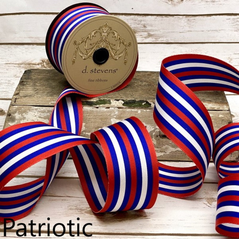 Patriotic Stripe Grosgrain Ribbon