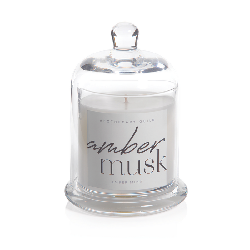 Amber Musk Scented Cloche Candle