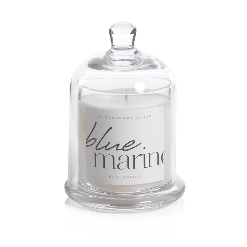 Blue Marine Scented Cloche Candle