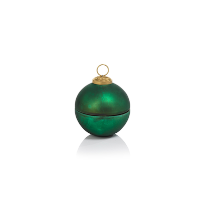 Matte Green Ornament Ball Scented Candle- Siberian Fir