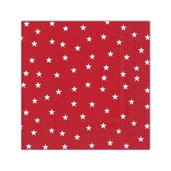 Little Stars in Red Cocktail Napkins