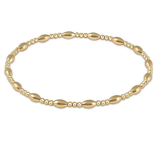 Harmony Sincerity Pattern 2mm Bead Bracelets- Gold