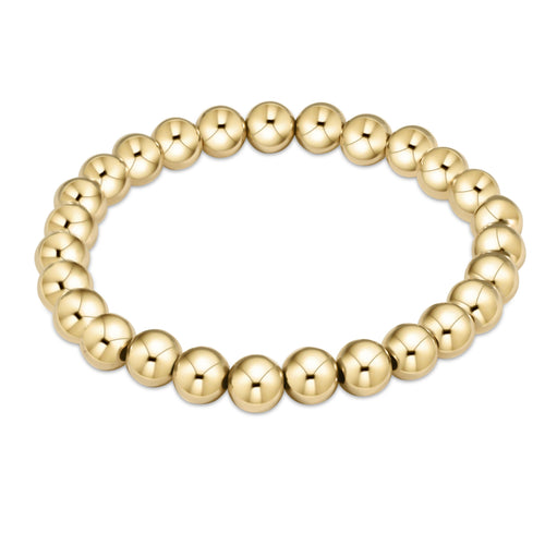 EXTENDS- Classic Gold 7mm Bead Bracelet
