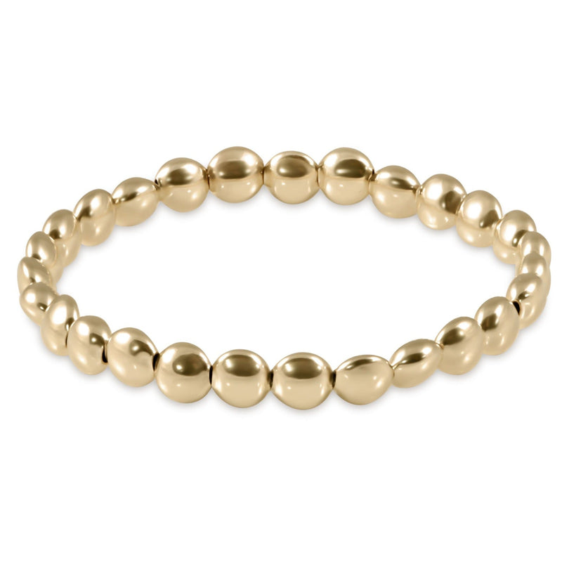 Extends- Honesty Gold 6mm Bead Bracelet
