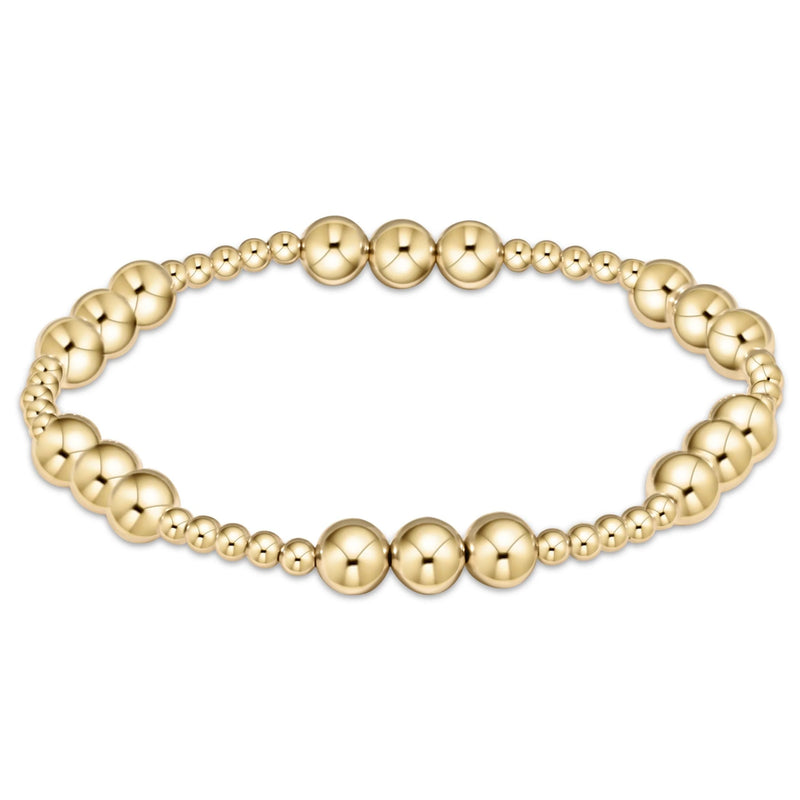 EXTENDS Classic Joy Pattern 5mm Bead Bracelet- Gold