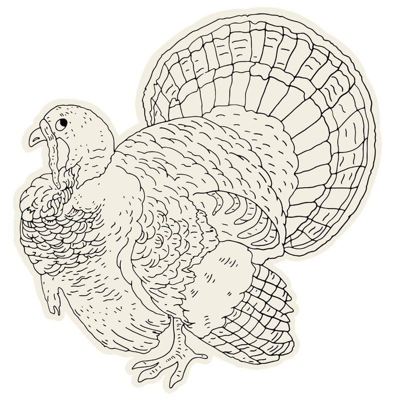 Die Cut Coloring Turkey Placemat