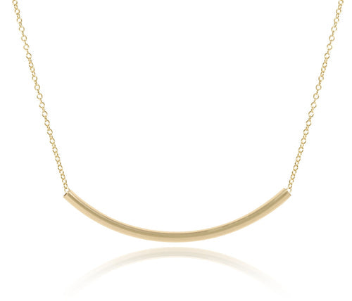 16" Necklace Gold- Bliss Bar Small Gold