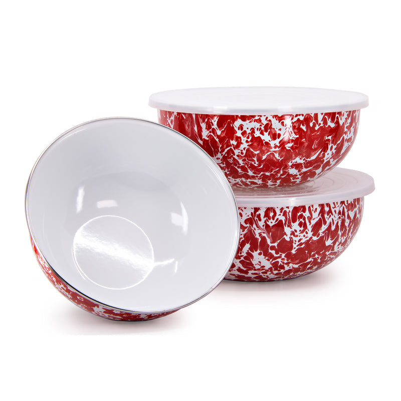 Red Swirl Mixing Bowls