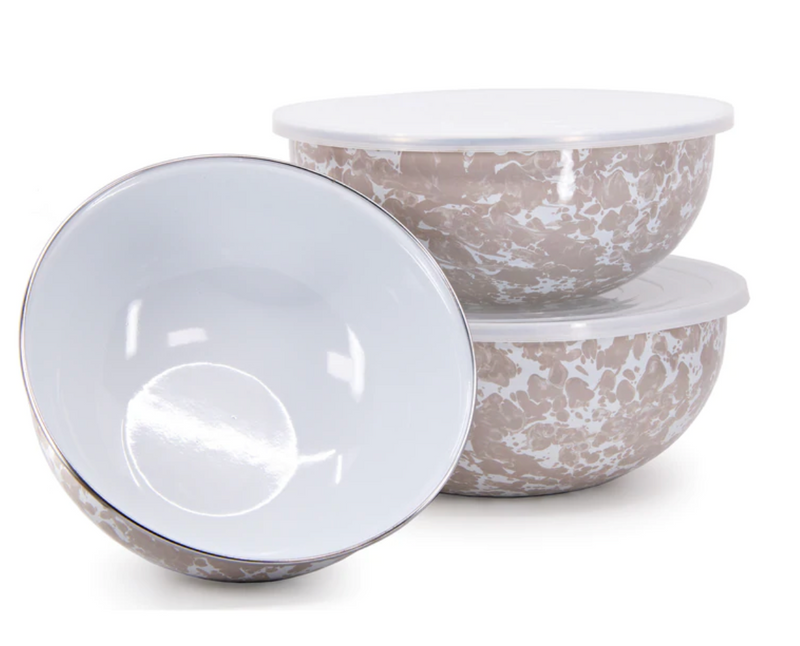 Taupe Swirl Mixing Bowls
