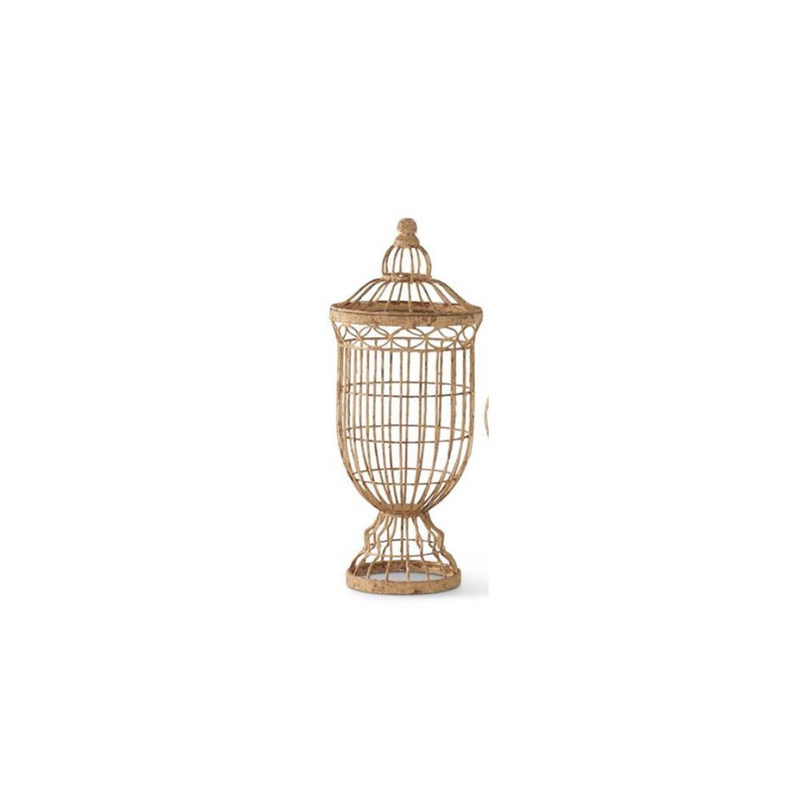 Rustic Wire Urn with Lid