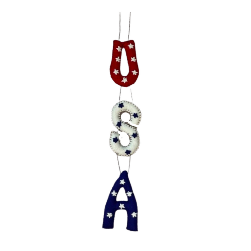 A String of "U.S.A." Ornament