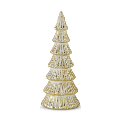 Distressed White Glass Tree