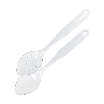 White Serving Spoon Set