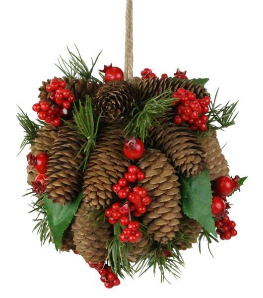 Pinecone/Berry/Leaf Ball Ornament