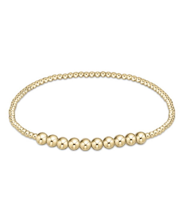 Classic Gold Beaded Bliss 2mm Bead Bracelet- 4mm Gold