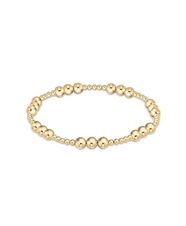 Dignity Joy Pattern 5mm Bead Bracelet- Gold