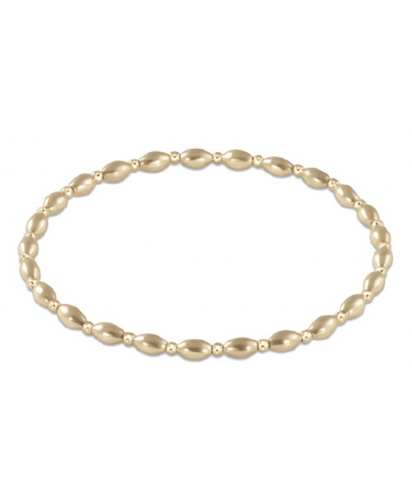Harmony Grateful Pattern 2.5mm Bead Bracelet- Gold