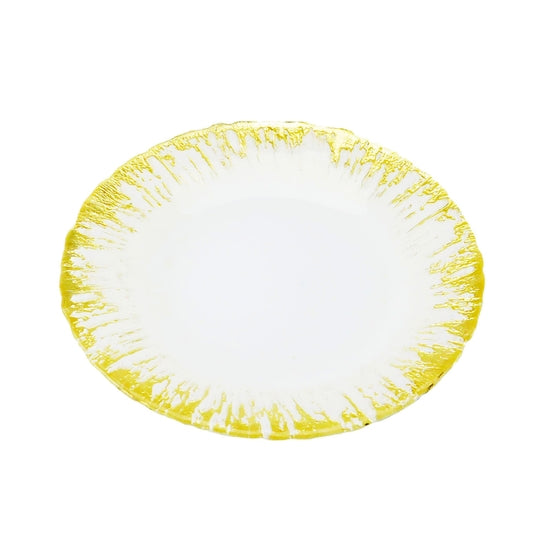 Gold Edge Glass Salad Plate