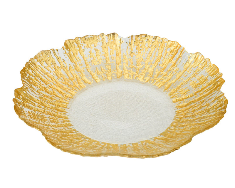 Gold Scallop Glass Plate